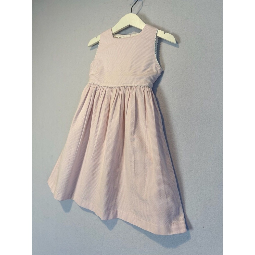 Easter Dress Pink Boutique Plain Goods Connecticut Square Neck Dress Italy Sz 4 - Picture 2 of 7